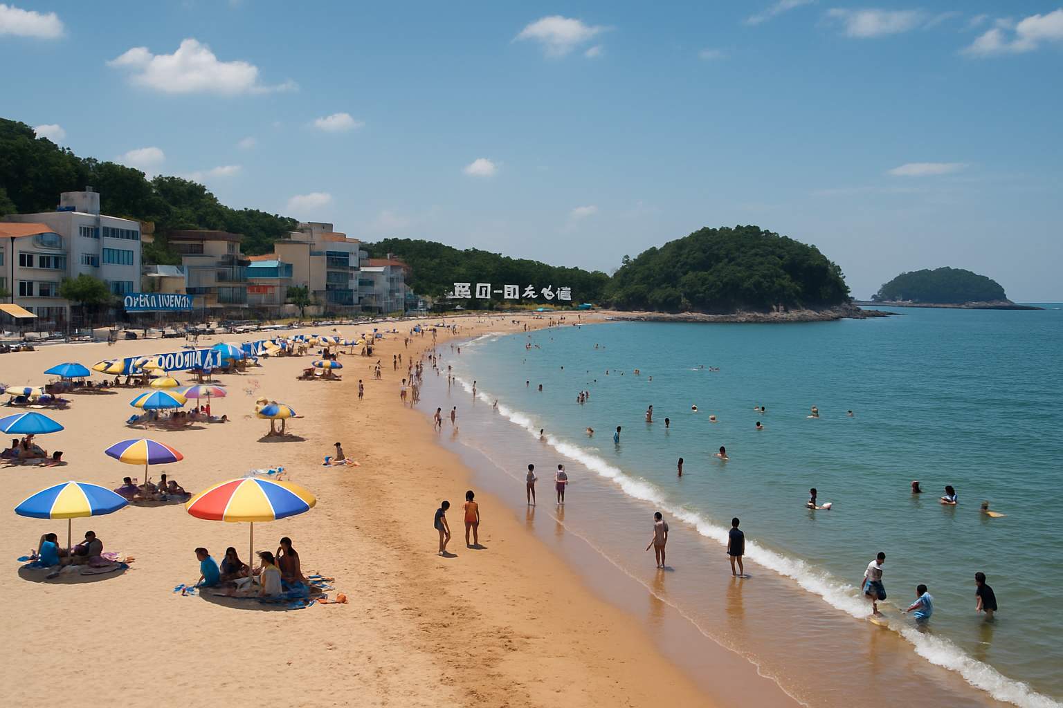 을왕리 해수욕장 일몰 이미지